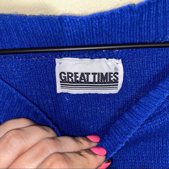 VNTG GREAT TIMES wool crewneck sweater - Picture 2 of 5